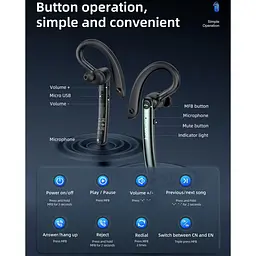 Bluetooth-гарнітура Hoco S19 Heartful ENC Metal Gray (752918) [151275] - мініатюра 8
