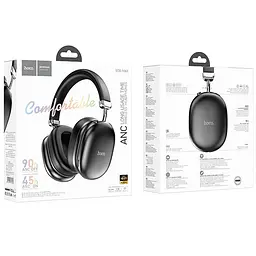 Накладні бездротові навушники W35 Max Auspicious ANC Black Hoco teh0030637 - мініатюра 5