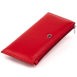 Горизонтальний тонкий гаманець зі шкіри ST Leather 19330 червоний
