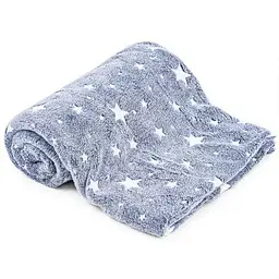 Детский светящийся плед со звездами 120×150 см Magic Blanket мягкий материал микрофибра Голубой 