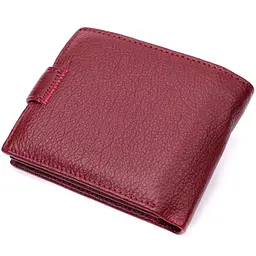 Стильне жіноче портмоне з блоком для карт з натуральної шкіри ST Leather 19472 бордове - мініатюра 2