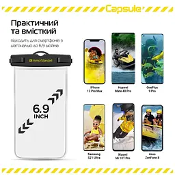 Чохол до мобільного телефона Armorstandart Capsule, водонепроникний, чорний (ARM59233) - мініатюра 5