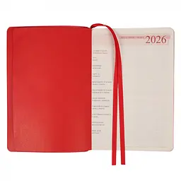 Щоденник-діловий записник А5 Leo Planner Vitto 2026 м'який червоний 368 сторінок (252643) - мініатюра 5