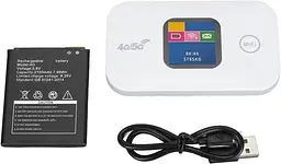 Портативний Wi-Fi модем з екраном Mobile Router PH319-E LCD 2.4G, 4G роутер White (17963) - мініатюра 7