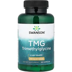 Триметилгліцин Swanson TMG Trimethylglycine 500 мг 90 капсул