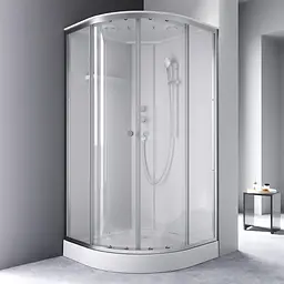 Душова кабіна напівкругла AM.PM X-Joy 100×100 см, прозоре скло, профіль матовий хром, W94C-401-100MT - мініатюра 2