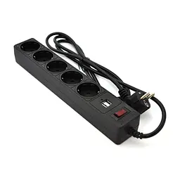 Мережевий фільтр живлення Patron 1.8m (SP-52) + 2 USB 2.0, 2.1A , 5 роз. BLACK (EXT-PN-SP-52-USB)