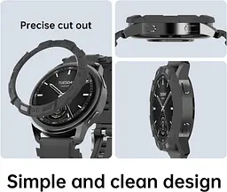 Безель Sikai для смартгодинника Xiaomi Watch S3 Black-red Sport - мініатюра 6
