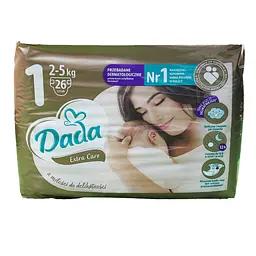 Підгузки Dada Extra Care 1 (2-5 кг), 26 шт New
