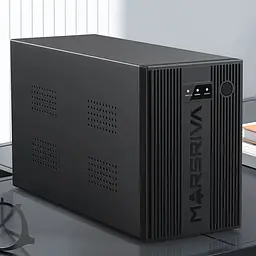 ДБЖ Marsriva MR-UF1200, 1200ВА/720Вт, Line-Interactive, LED version, 3хSchuko, 2x12V/9Ah - мініатюра 4