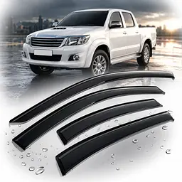 Дефлектори вікон вітровики HIC для Toyota Hilux 2004-2015 (T08) - мініатюра 3