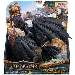 Інтерактивний дракон Dragons Як приборкати дракона Беззубик зі звуковими ефектами 30 см чорний (SM66662/9580) - мініатюра 7