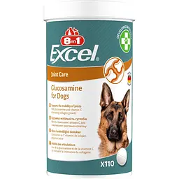 Вітаміни для цуценят та дорослих собак 8in1 Excel Glucosamine для суглобів Глюкозамін 110 шт (661828)