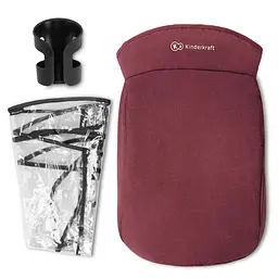 Прогулянкова коляска Kinderkraft Grande LX Burgundy - мініатюра 7