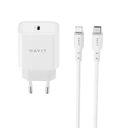 Зарядний пристрій HAVIT ST935 20W USB-C з кабелем USB-C - Lightning HAVIT (28741-000)