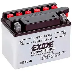Мото акумулятор EXIDE CONVENTIONAL 6СТ-4Ah АзЕ 12В 50А (EN) EB4L-B - мініатюра 2