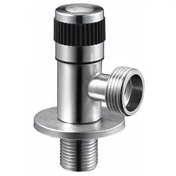 Кран кутовий приладовий Solone DF-1043 нержавіюча сталь 1/2"х3/4" 30412