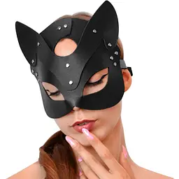 Маска Кішечки Art of Sex - Cat Mask, Чорний - мініатюра 2