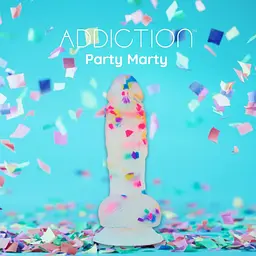 Фалоімітатор з конфетті Addiction - Party Marty 7.5 - мініатюра 4