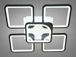 Люстра стельова LED Diasha 8060/4+1BK 115W, 6325 лм, чорний, сучасний стиль, діаметр 57 см - мініатюра 2