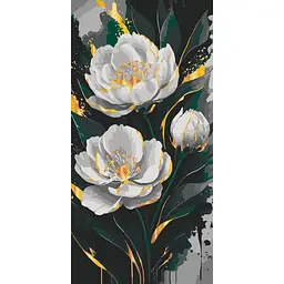 Картина за номерами "Золото півонії" Art Craft 13159-AC з металізованими фарбами 40х80 см