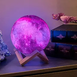 Світильник 3D нічник Місяць 15 см RGB з пультом дистанційного керування USB