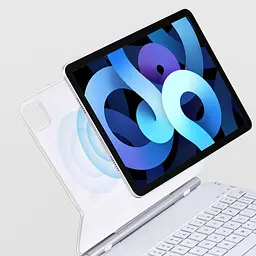 Чохол клавіатура з підсвічуванням для iPad Air/Pro 13 2024/2025 білий - мініатюра 2