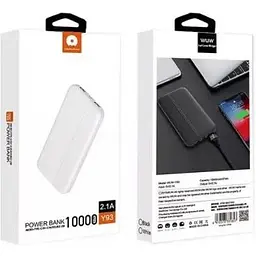 Зовнішній акумулятор WUW Y93 10000 mAh білий - мініатюра 5