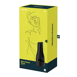 Мастурбатор Satisfyer Men Classic в тубусі (чорний), 21х6 см - мініатюра 4