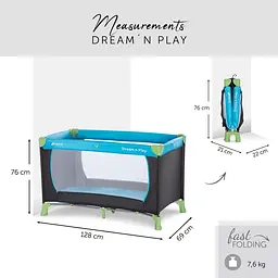 Дитячий манеж Hauck Dream N Play Water Blue - мініатюра 9