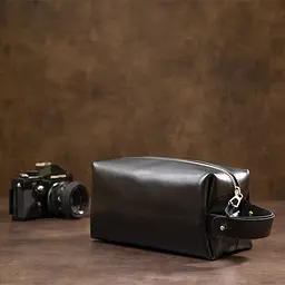 Чоловіча шкіряна косметичка GRANDE PELLE 21х11х9 см acs0018591 - мініатюра 7