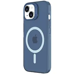 Чохол Vokamo для iPhone 15 захисний з магнітним кільцем блакитний - мініатюра 2