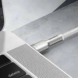 Кабель Baseus Cafule Metal Type-C to Type-C 100W (2m) white (CATJK-D02) - мініатюра 6