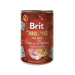 Вологий корм Brit Mono Protein Christmas Carp with Potatoes для собак різдвяна вечеря з коропом і картоплею 400 г (арт.XMASS_100824)
