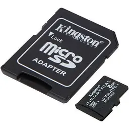 Карта пам'яті Kingston 8GB microSDHC class 10 UHS-I V30 A1 (SDCIT2/8GB) - мініатюра 2