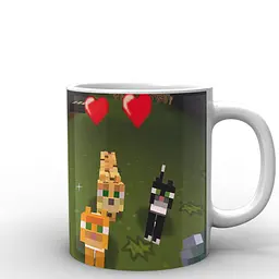 Кухоль GeekLand Minecraft Майнкрафт коти MС.02.041 330 мл білий - мініатюра 2