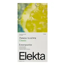 Напій розчинний з електролітами зі смаком лимона та м'яти Classic Elekta 35 г (7 уп по 5 г) - мініатюра 2