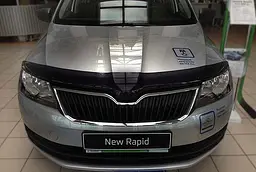 Дефлектор капоту мухобійка Skoda Rapid sd 2012-