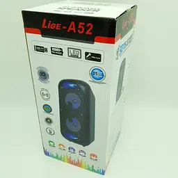 Акустична система акумуляторна бездротова Bluetooth колонка 2*5" радіо USB FM 10 Вт Lige A52 - мініатюра 9