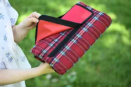 Плед Ardesto Picnic 130х170 см 100% поліестер клітинка червоний pbe0050457 - мініатюра 6