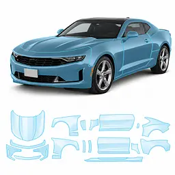 Антигравійна захисна бронеплівка за лекалами для Chevrolet Camaro VI facelift 2019-2024 - повний кузов