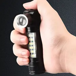Ліхтар акумуляторний налобний ручний ЗУ USB zoom SY-2209-Р50+18SMD - мініатюра 3