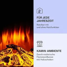 Камін електричний Klarstein Lausanne Lamington 2000W (10038006) - мініатюра 5