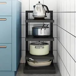 Кухонна полиця для зберігання каструль, 3 рівні Kitchen shelf for storing pots / Полиця на кухню для посуду - мініатюра 2