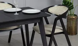 Стіл Мілан чорний 1100/1400x700x750 чорні ноги - мініатюра 10