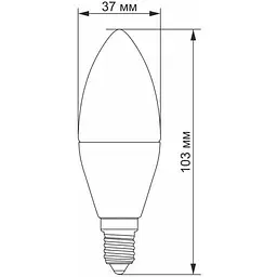 Світлодіодна лампа LED Videx C37e 7W E14 3000K (VL-C37e-07143) - мініатюра 3