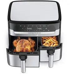 Двофритюрниця TEFAL Easy Fry&Gril EY905D10, 2.4кг, 8.3л, 2700Вт, чорно-сріблястий - мініатюра 2
