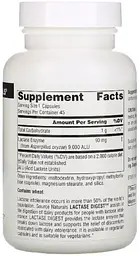 Натуральна добавка Source Naturals Lactase Digest, 90 капсул - мініатюра 2