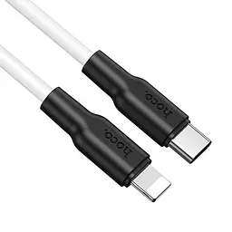 Кабель Hoco X21 Plus Silicone PD charging data cable for Lightning 1m Black & White