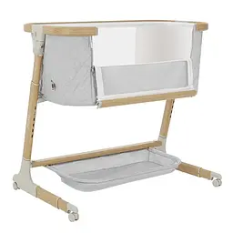 Дитяче ліжечко Carrello Prima CRL16503 Cloud Grey електронне укачування 6 рівнів висоти матрац Bluetooth - мініатюра 2